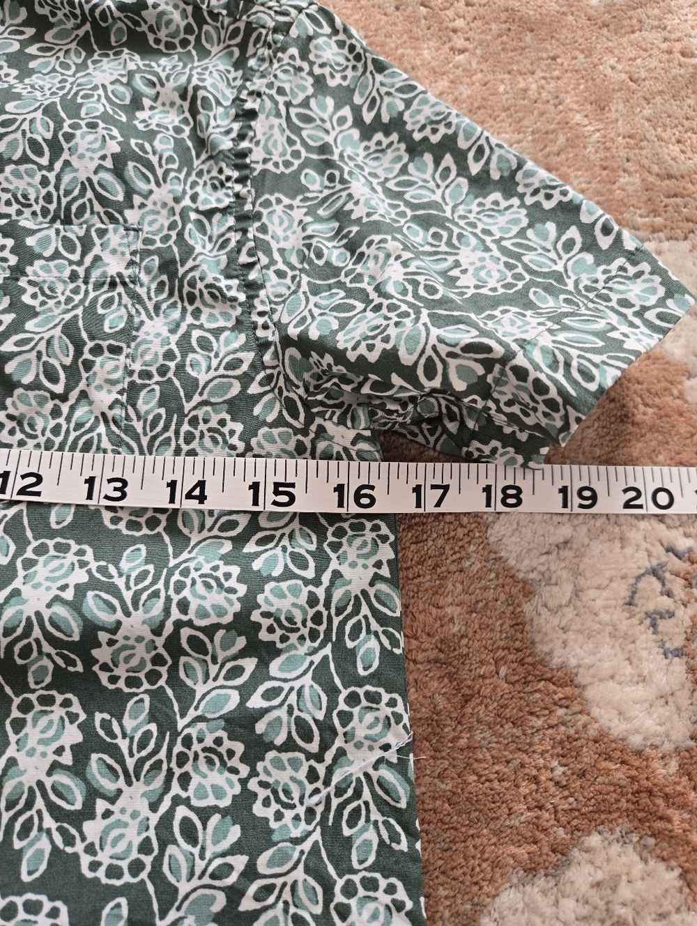 Crewcuts Green and White Floral Button-Down Shirt - Picture 2 of 5